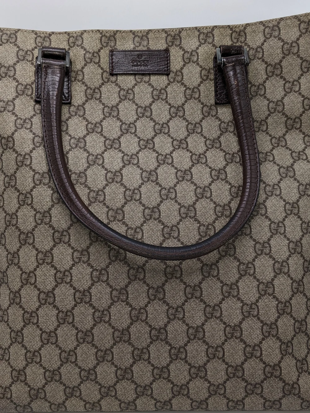 Gucci Brown GG Supreme Canvas Tote